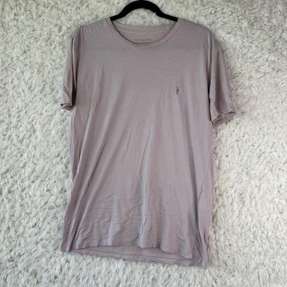 All Saints Other - ALL SAINTS Slim Fit T Shirt Mens XL Organic Cotton Short Sleeve Purple Gray